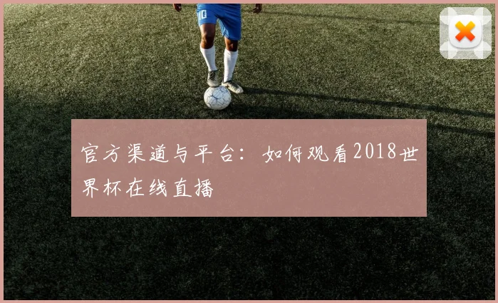 官方渠道与平台：如何观看2018世界杯在线直播